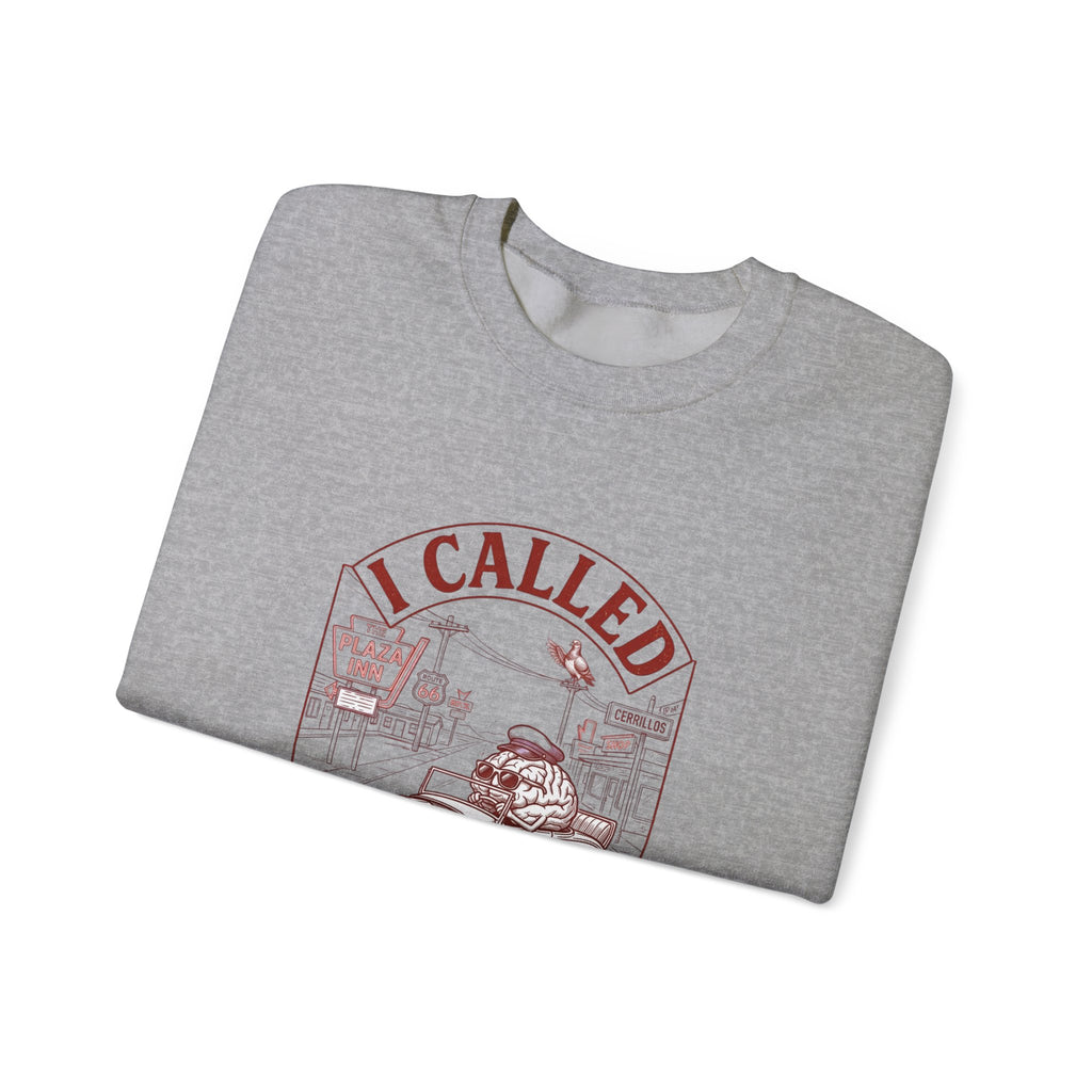 I Called My Brain Sweatshirt | Anxious Animal Humor, Cute Anxiety Graphic