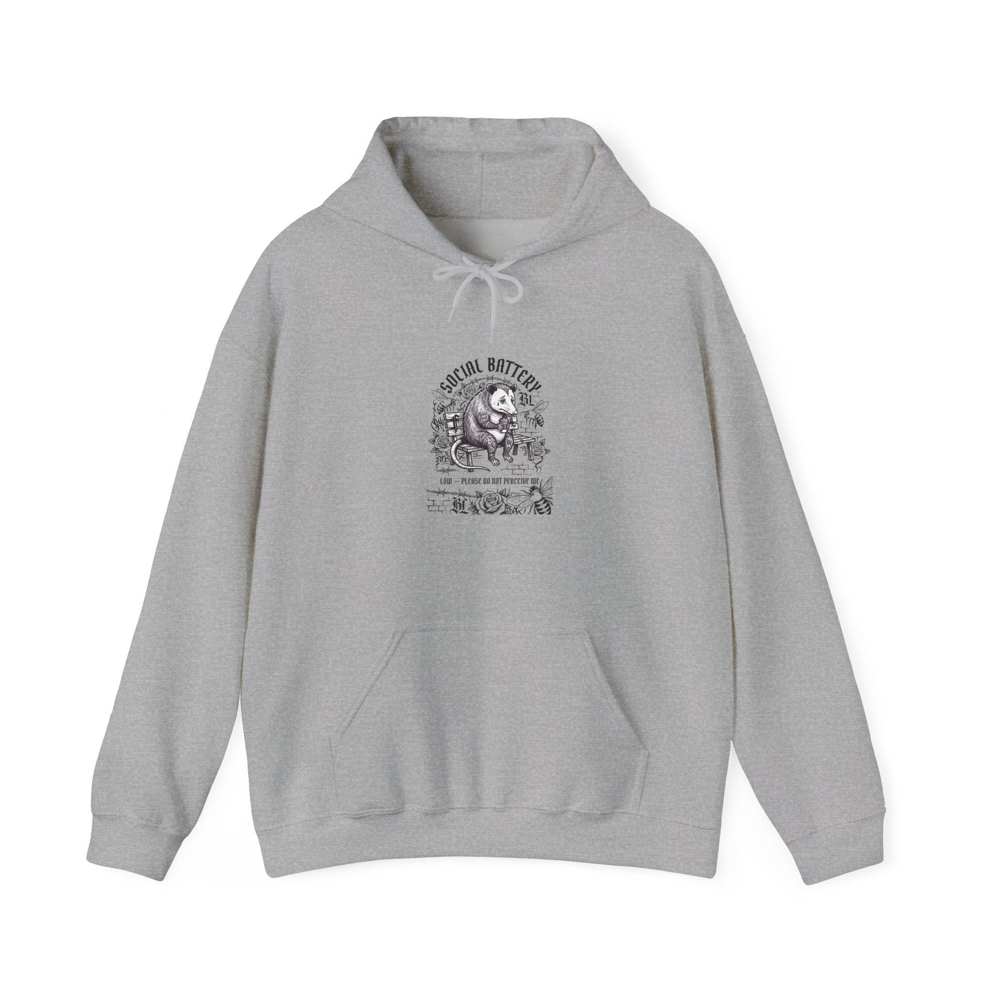 Anxious Animal Cartoon Hoodie | Cute Anxiety Humor Sweatshirt