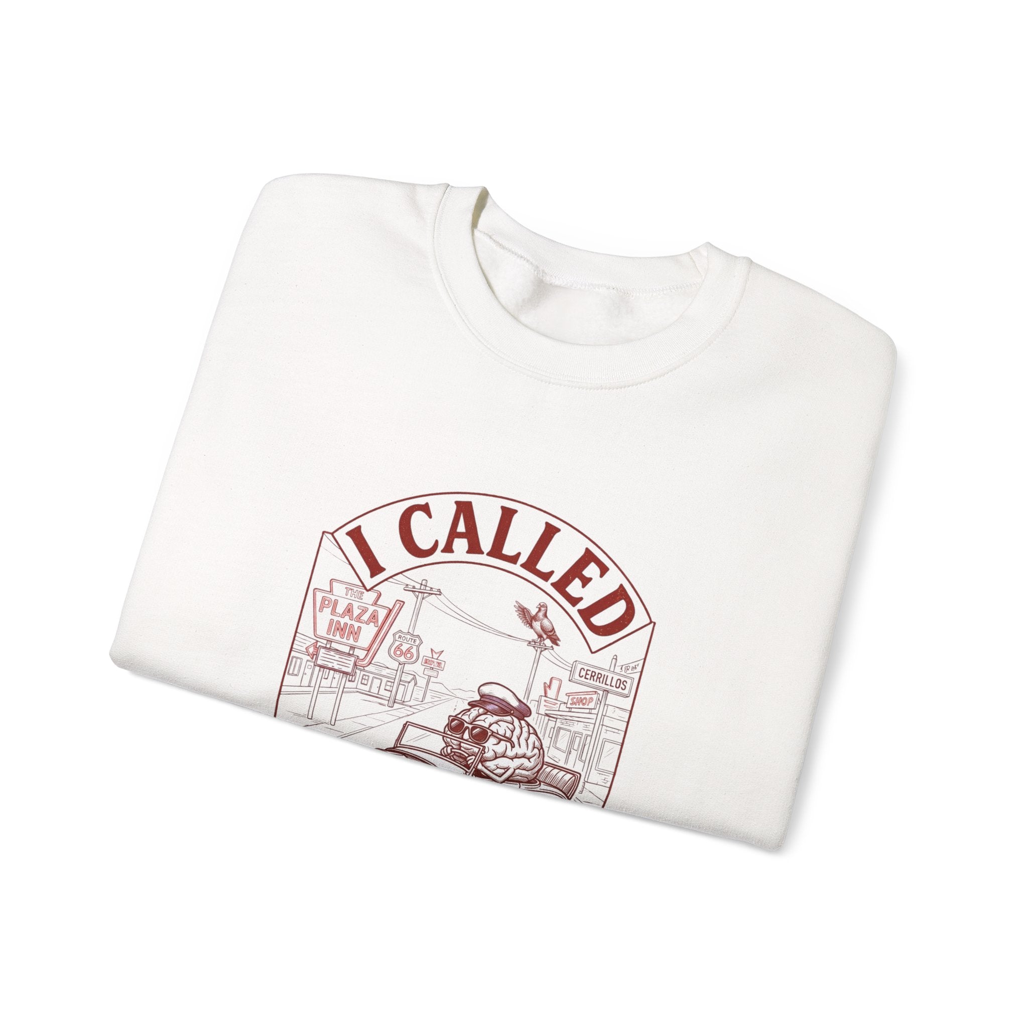 I Called My Brain Sweatshirt | Anxious Animal Humor, Cute Anxiety Graphic