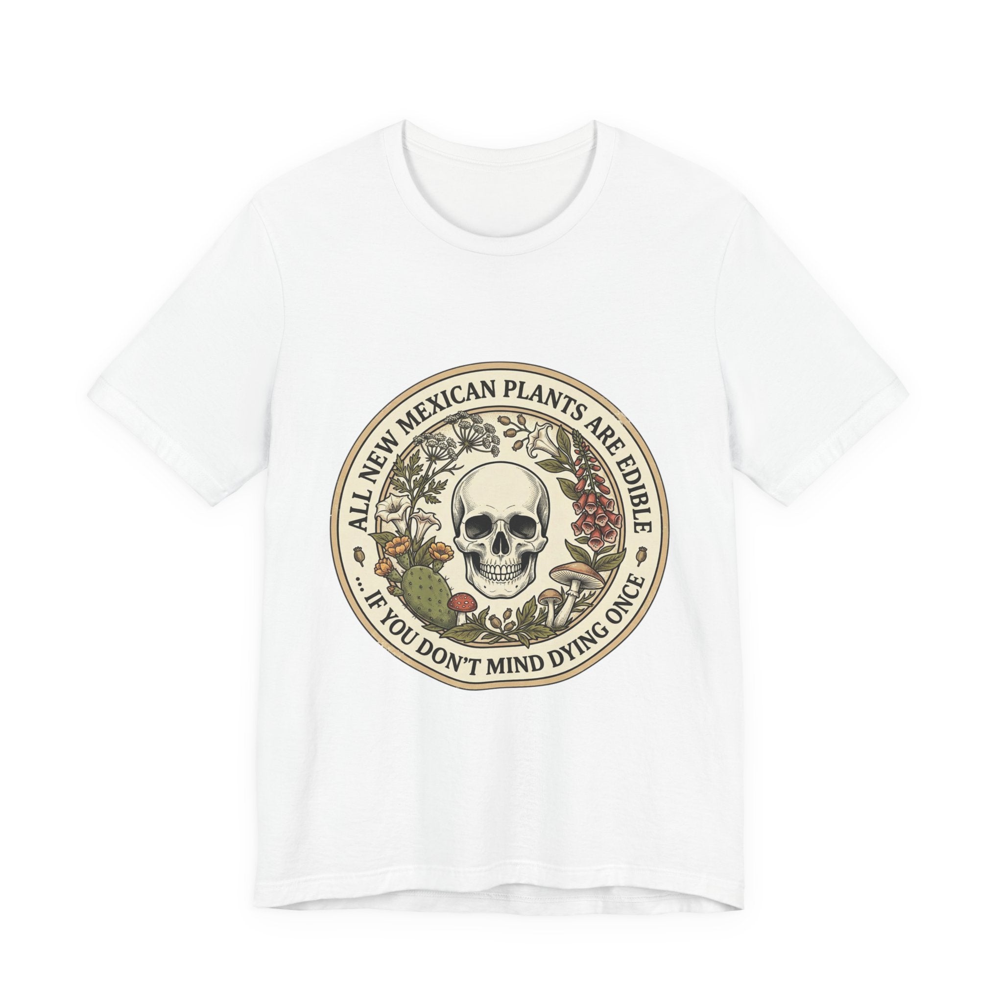 All Plants Are Edible Skull Botanical Tee | Vintage Botanical, Forager Humor