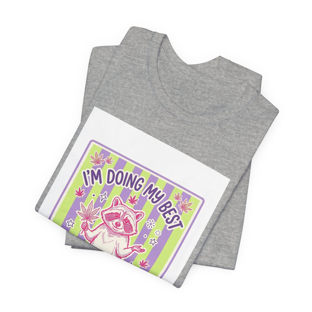 I'm Doing My Best It's Very Feral Tee | Feral Raccoon Aesthetic, Celestial Wilderness