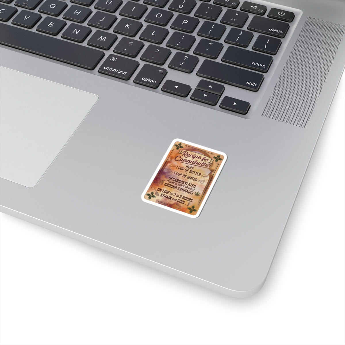 Cannabutter Recipe Sticker | Democracy & Civic Courage floral red-blue vibe