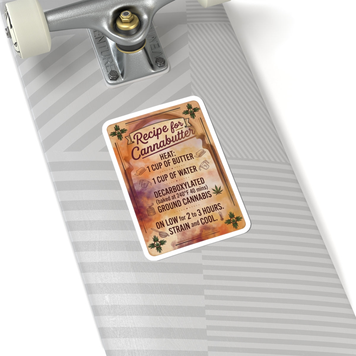 Cannabutter Recipe Sticker | Democracy & Civic Courage floral red-blue vibe