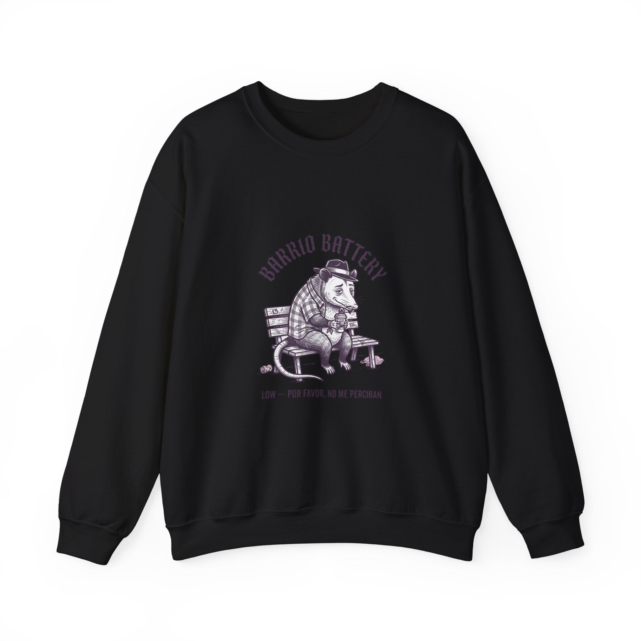 Anxious Animal Illustration Crewneck Sweatshirt | Cute Anxiety Humor