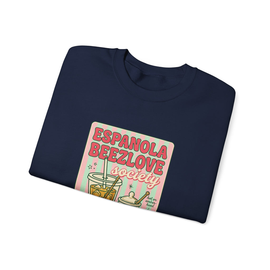 Matcha Latte Club Crewneck | green pink café aesthetic, whisk & mug graphic