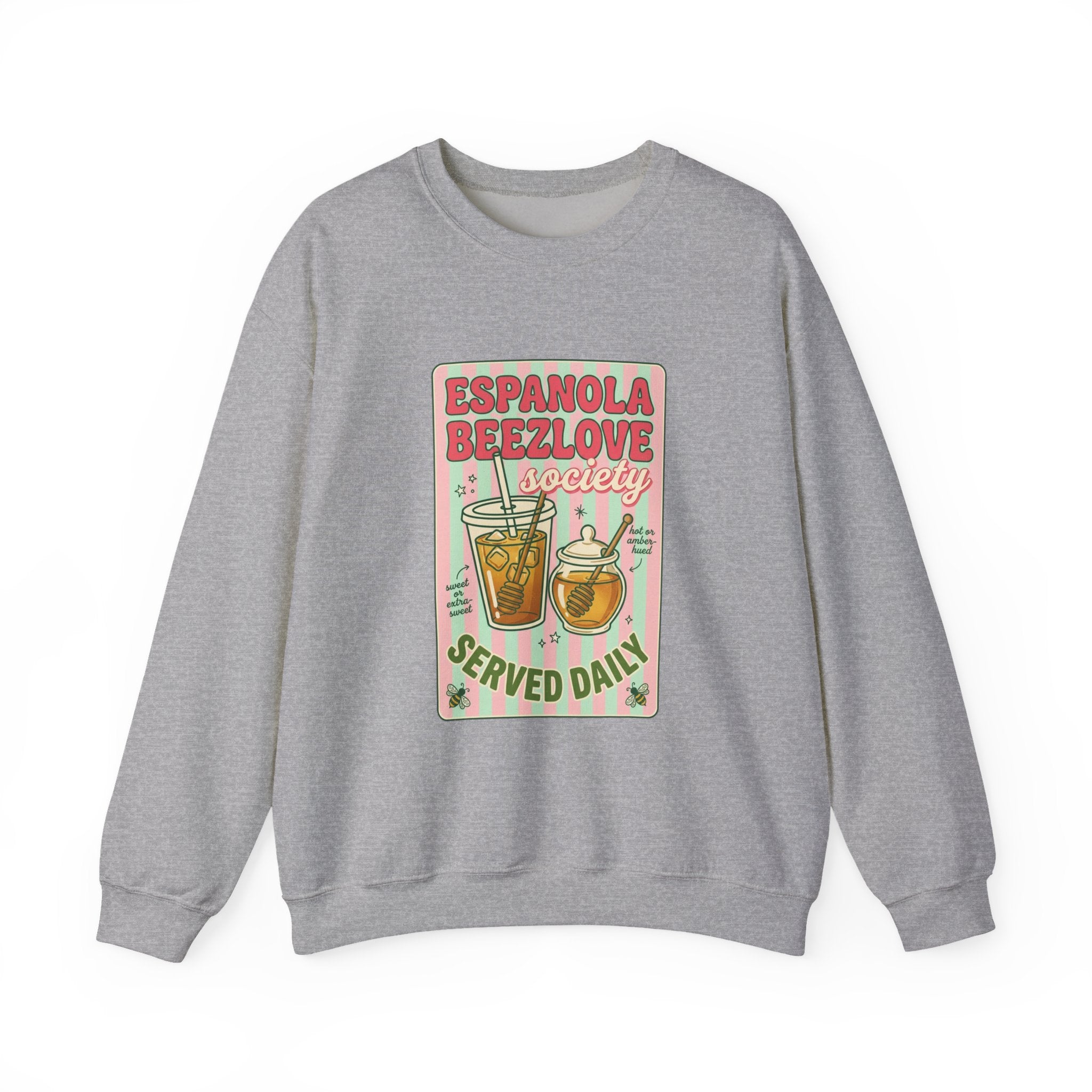Matcha Latte Club Crewneck | green pink café aesthetic, whisk & mug graphic