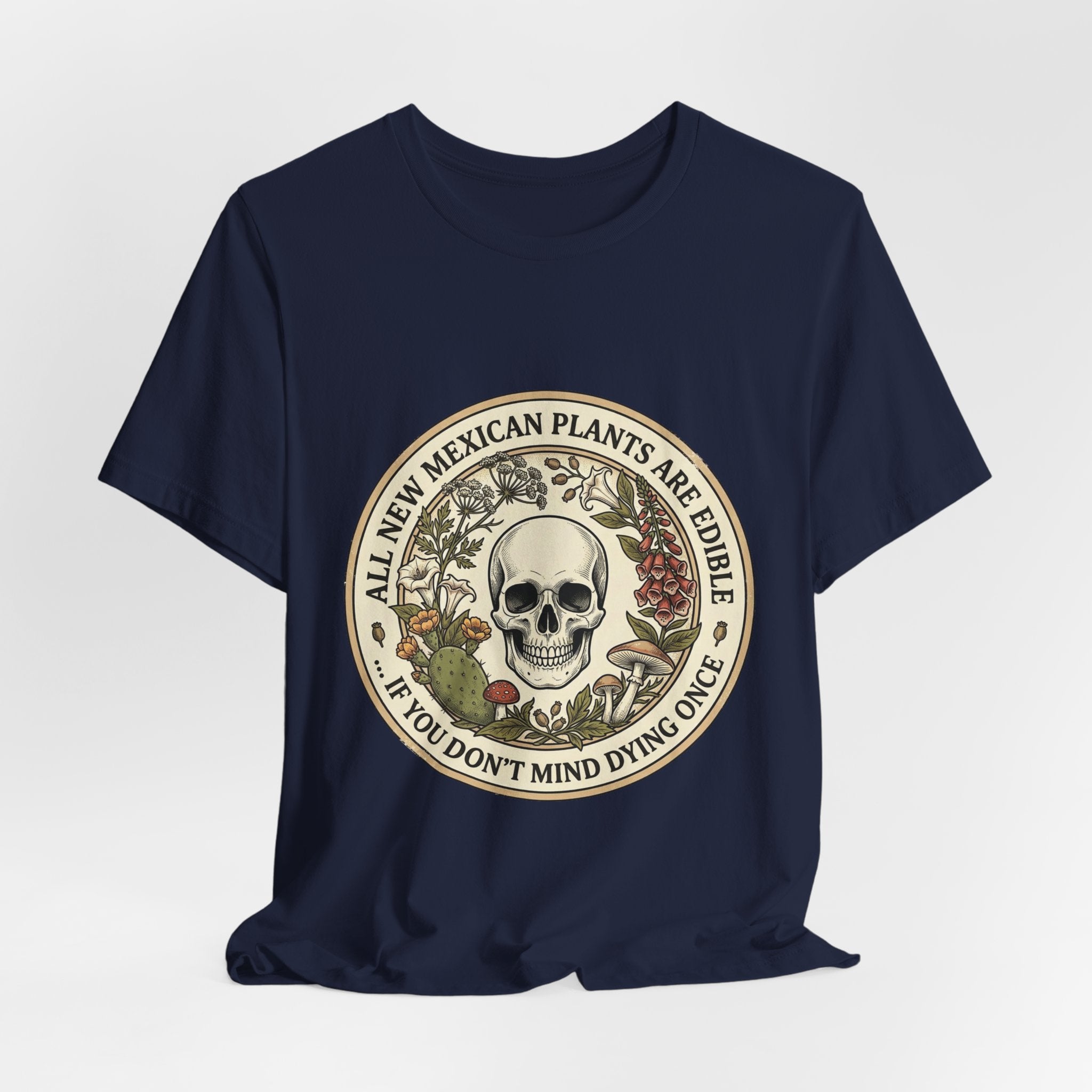 All Plants Are Edible Skull Botanical Tee | Vintage Botanical, Forager Humor