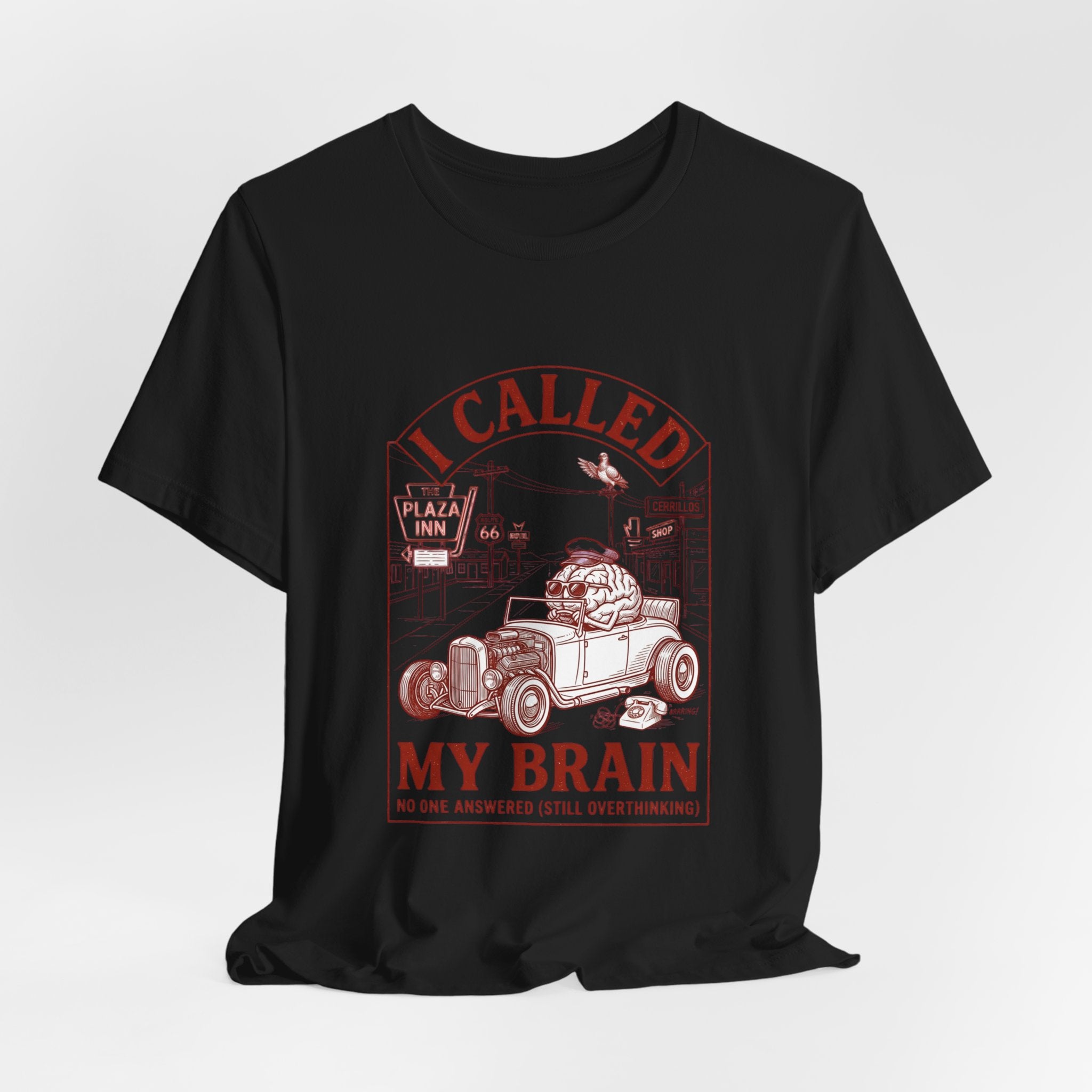 I Called My Brain T-Shirt | Anxious Animal Humor, Cute Anxiety Tee