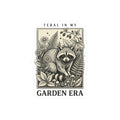 Feral Raccoon Botanical Sticker | Feral Raccoon Aesthetic, Wilderness Celestial