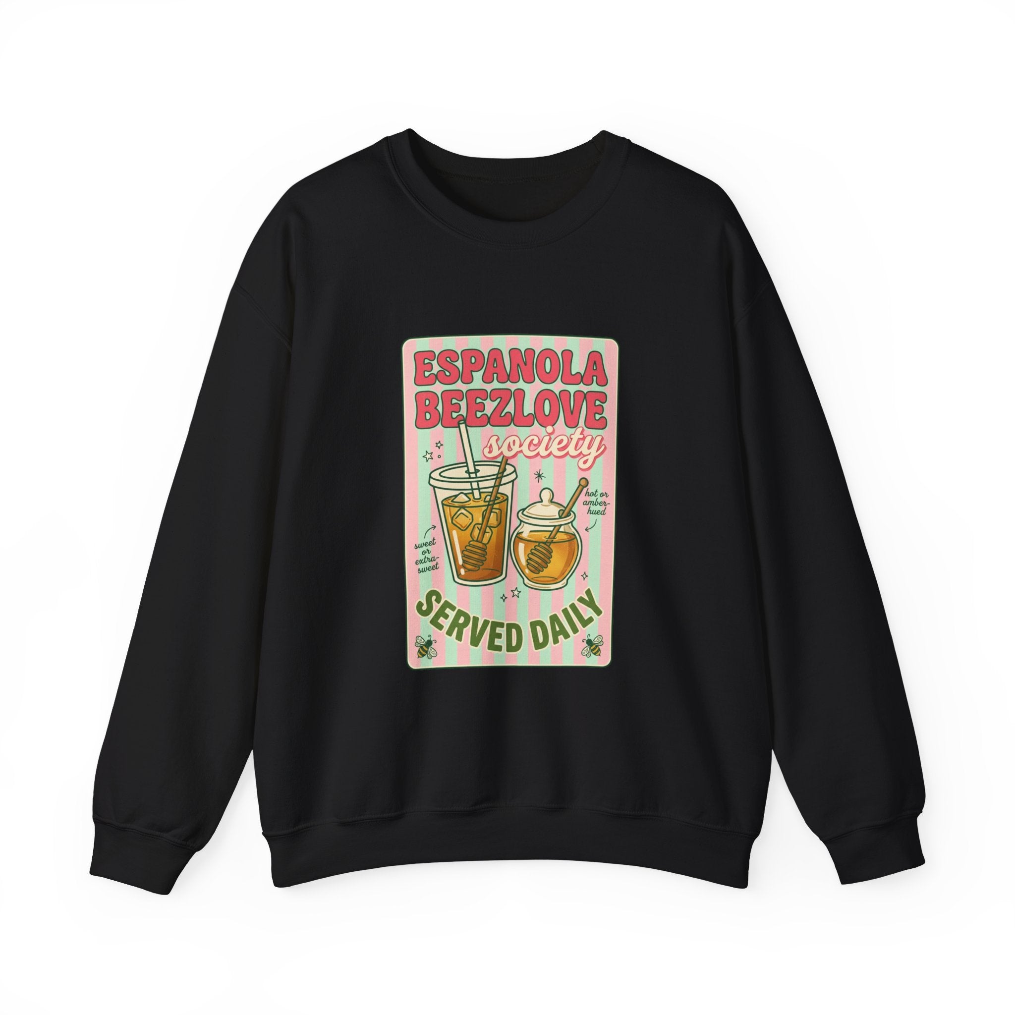 Matcha Latte Club Crewneck | green pink café aesthetic, whisk & mug graphic
