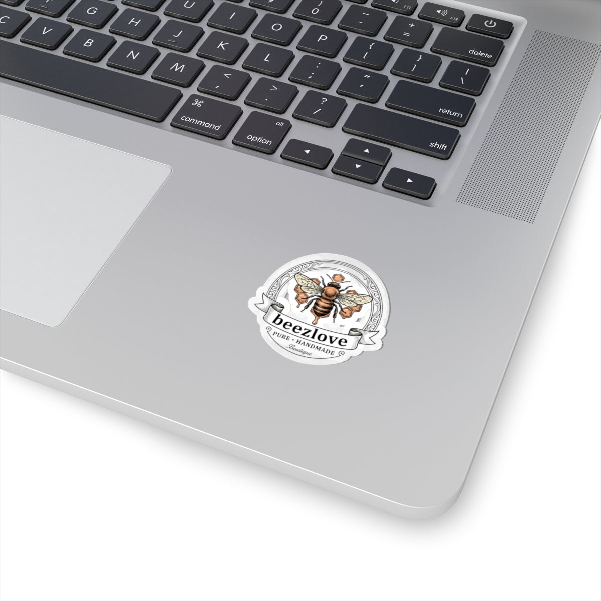 Bee and Floral Crest Kiss-Cut Sticker | Birth Flower, Botanical Sticker