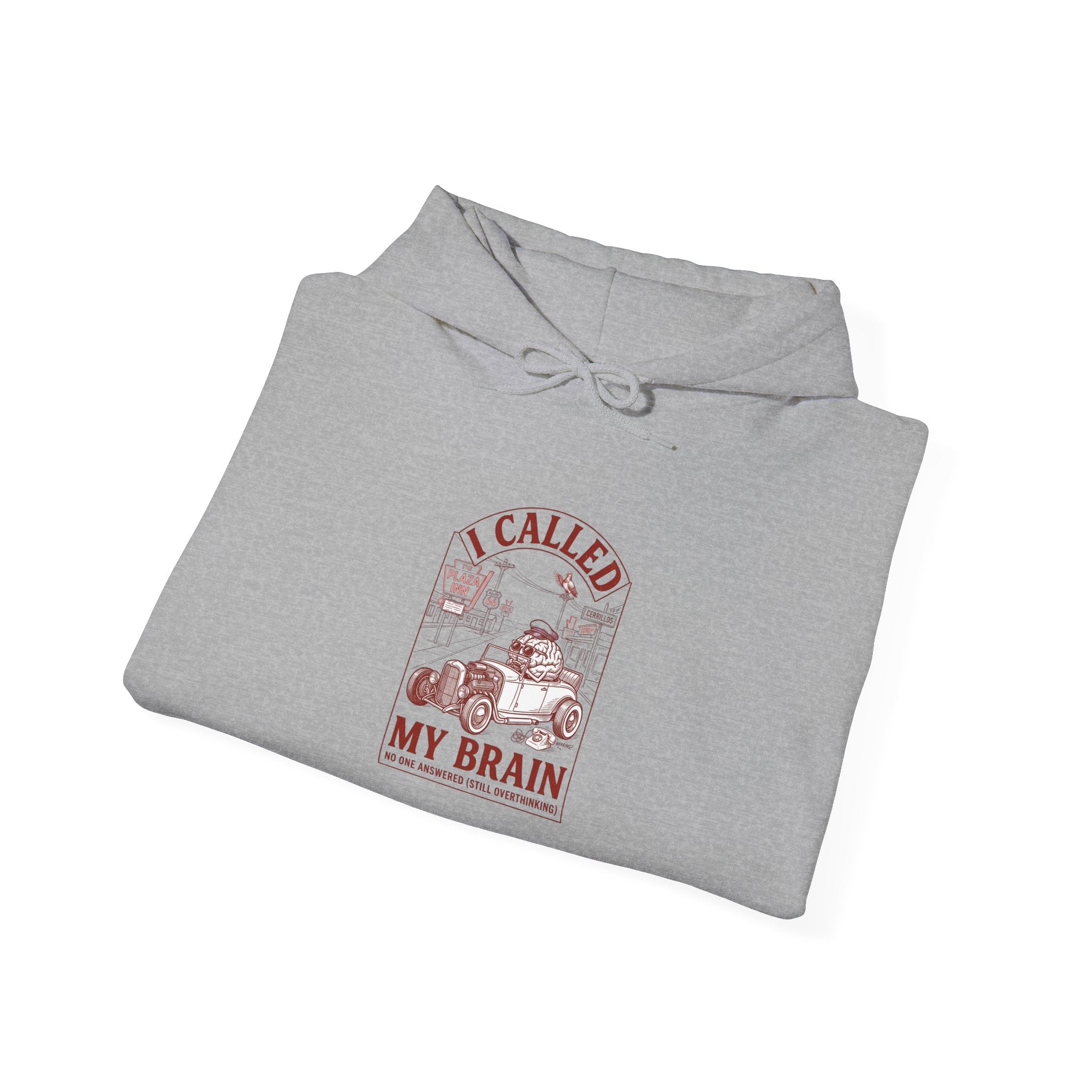 I Called My Brain Hoodie | Anxious Animal Humor, Cute Anxiety Graphic