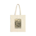 Feral Raccoon Botanical Illustration Tote | Celestial Wilderness Canvas
