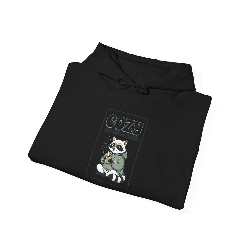 Feral Raccoon Nightforest Hoodie | Celestial Wilderness, Trash-Panda Aesthetic