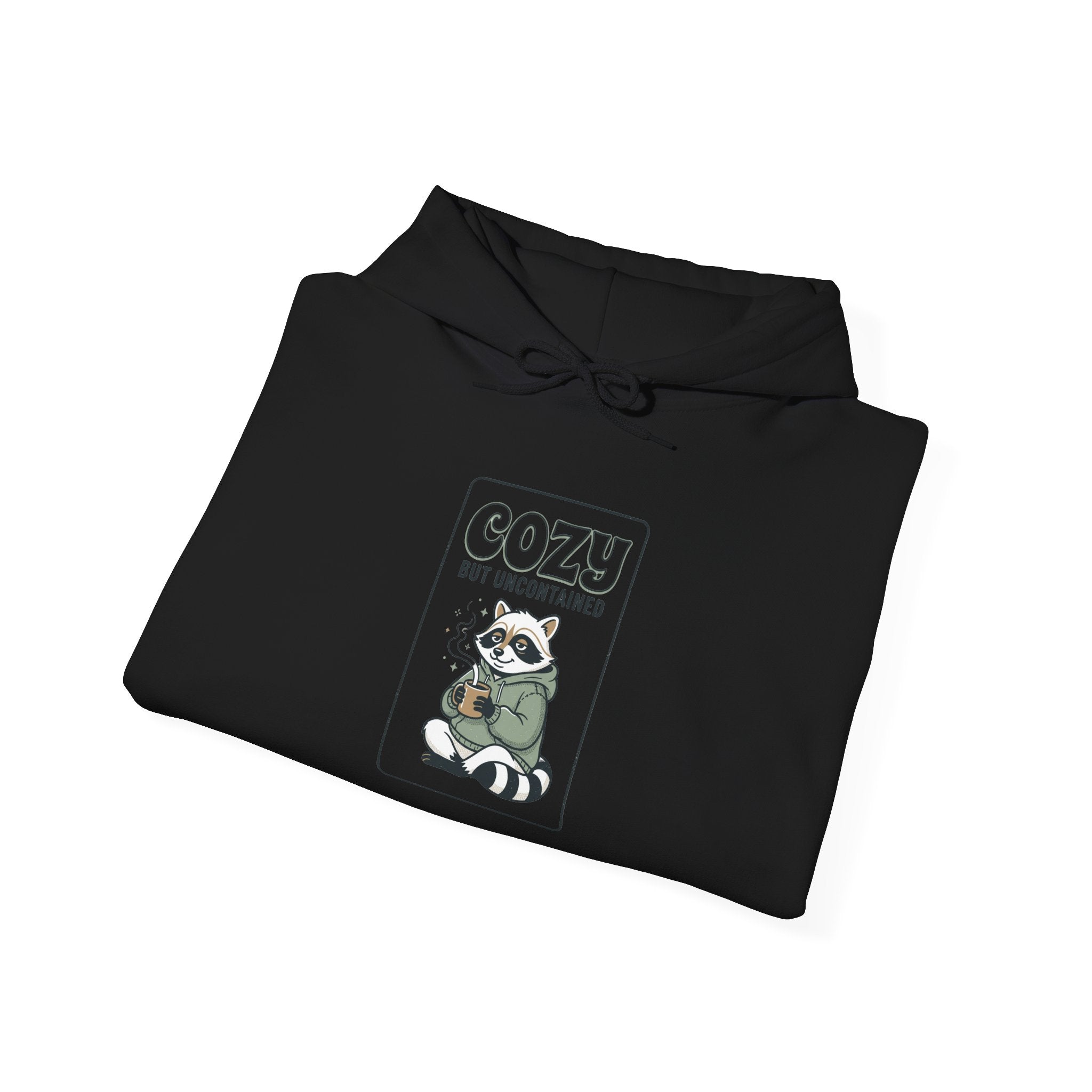 Feral Raccoon Nightforest Hoodie | Celestial Wilderness, Trash-Panda Aesthetic