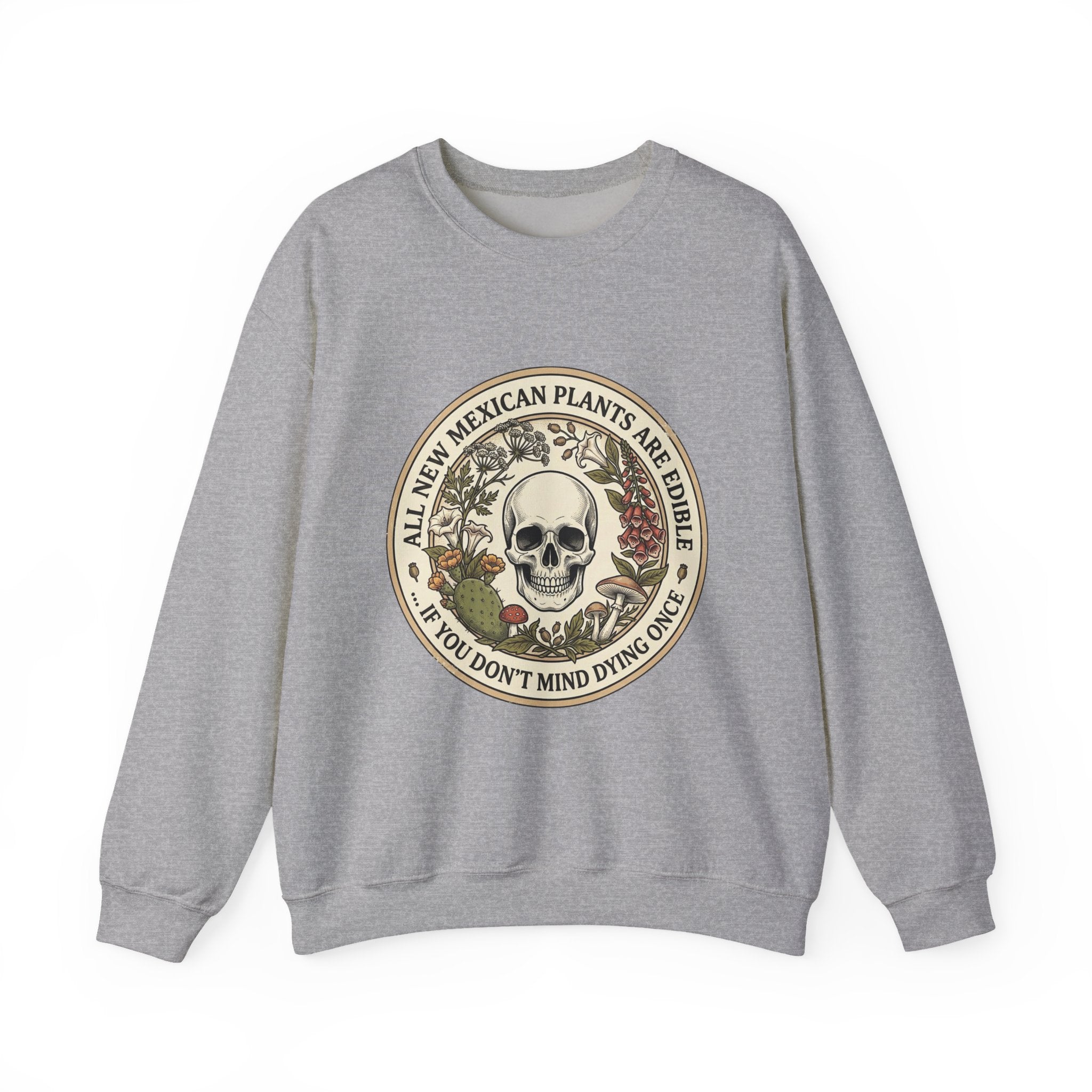 All Plants Are Edible Skull Botanical Sweatshirt | Vintage Botanical, Forager Humor