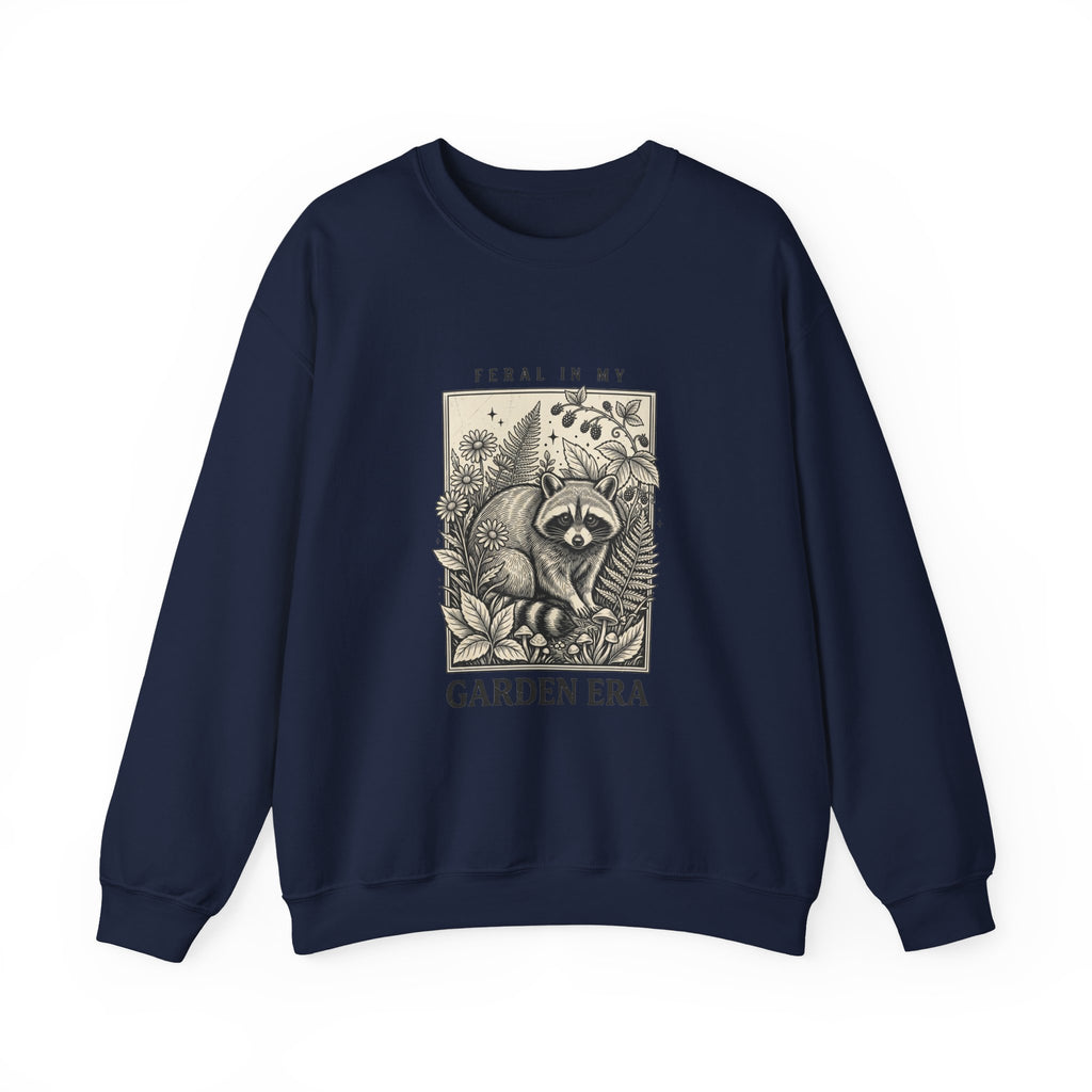Feral Raccoon Garden Era Sweatshirt | Celestial Wilderness, Trash Panda Aesthetic