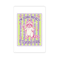 Feral Raccoon Sticker | Kiss-Cut, Celestial Wilderness, Trash-Panda Aesthetic