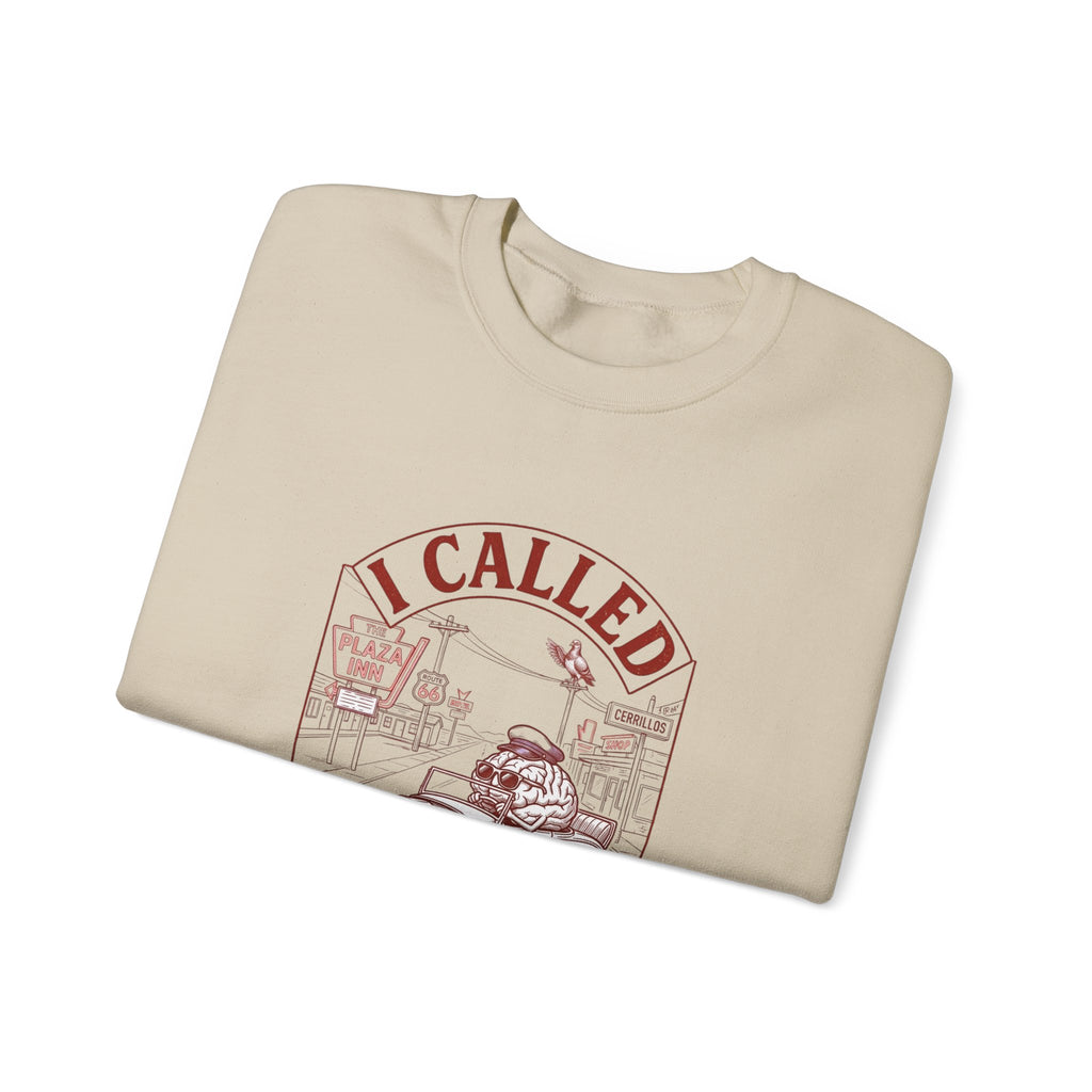 I Called My Brain Sweatshirt | Anxious Animal Humor, Cute Anxiety Graphic