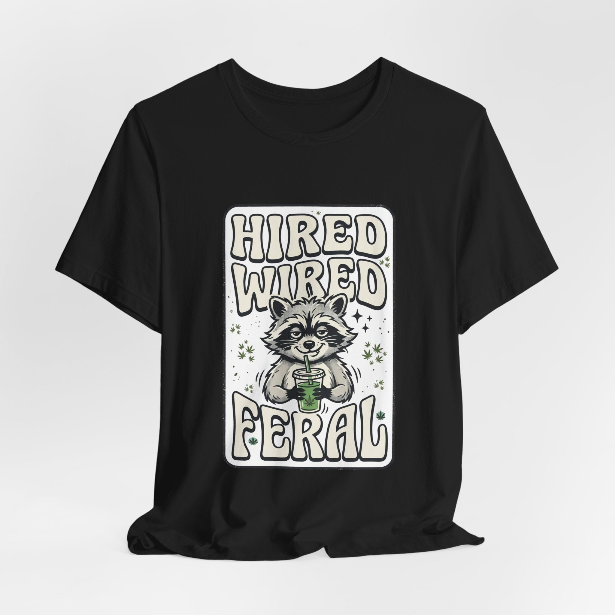 Hired Wired Feral Raccoon Tee | Feral Raccoon Aesthetic, Nightlife Wilderness