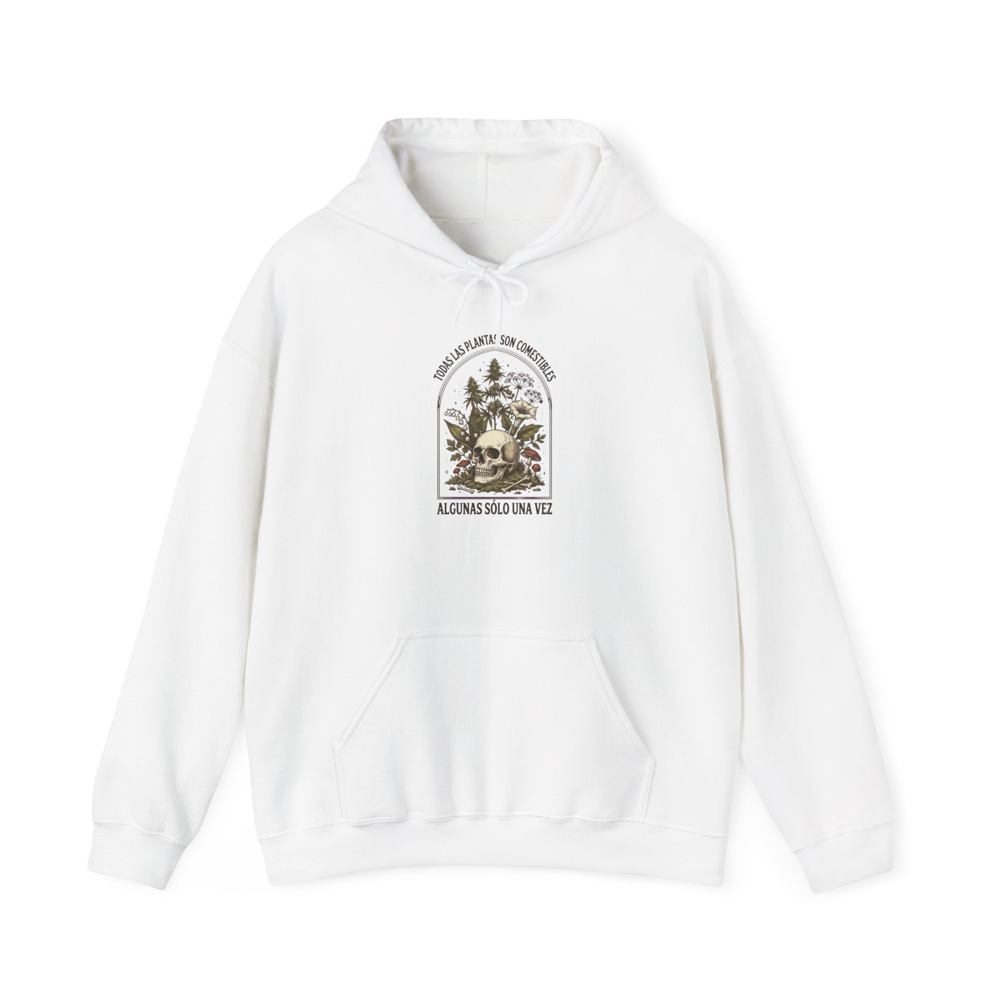All Plants Are Edible Hoodie | Vintage Botanical Illustration, Dark Nature Humor