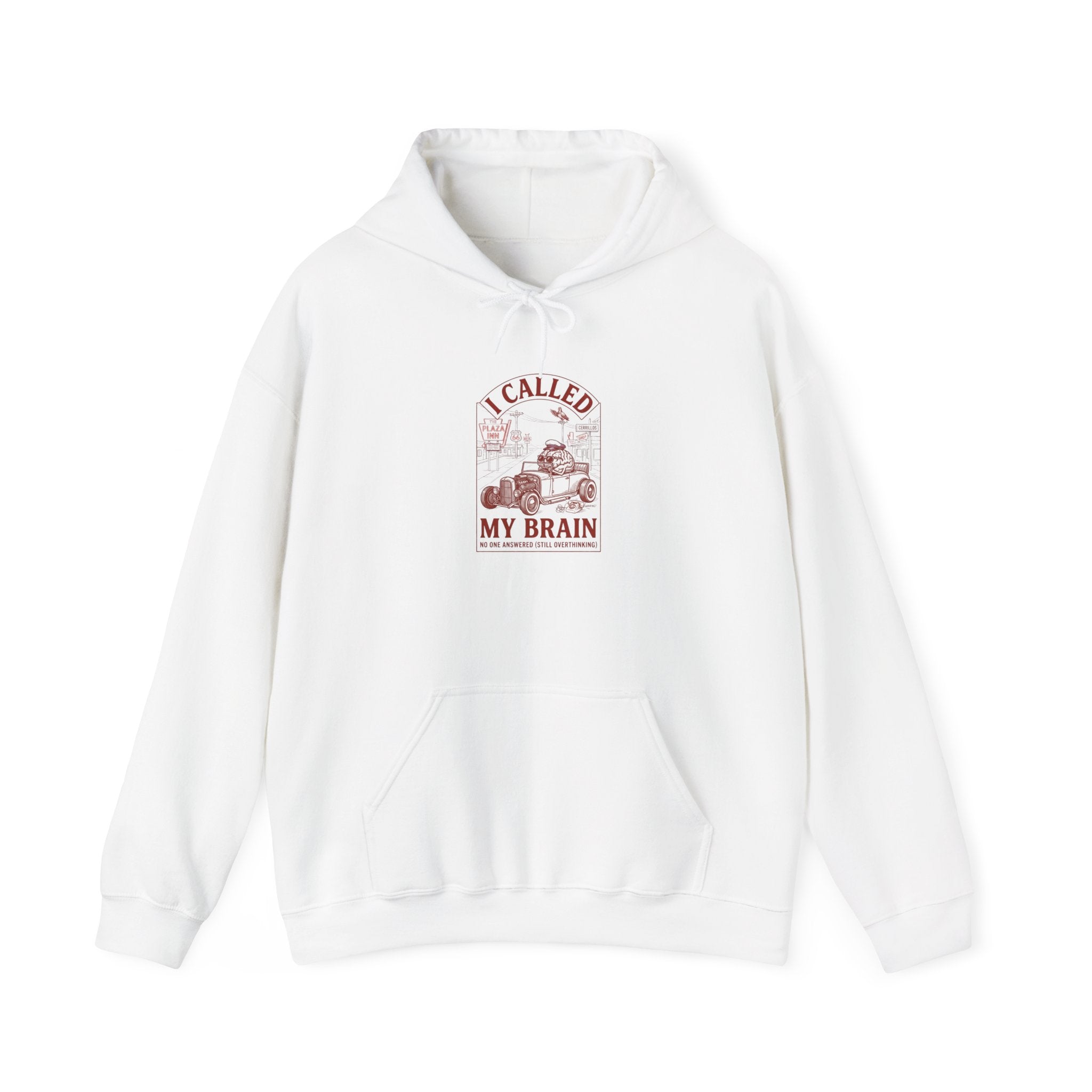 I Called My Brain Hoodie | Anxious Animal Humor, Cute Anxiety Graphic