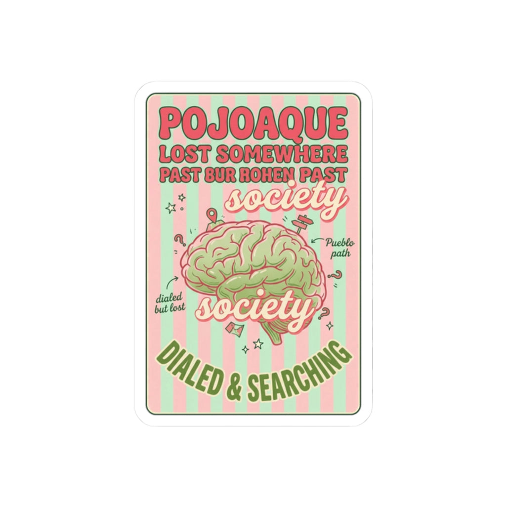 Matcha Brain Aesthetic Kiss-Cut Stickers | Green Pink Café Club, Cute Latte Art