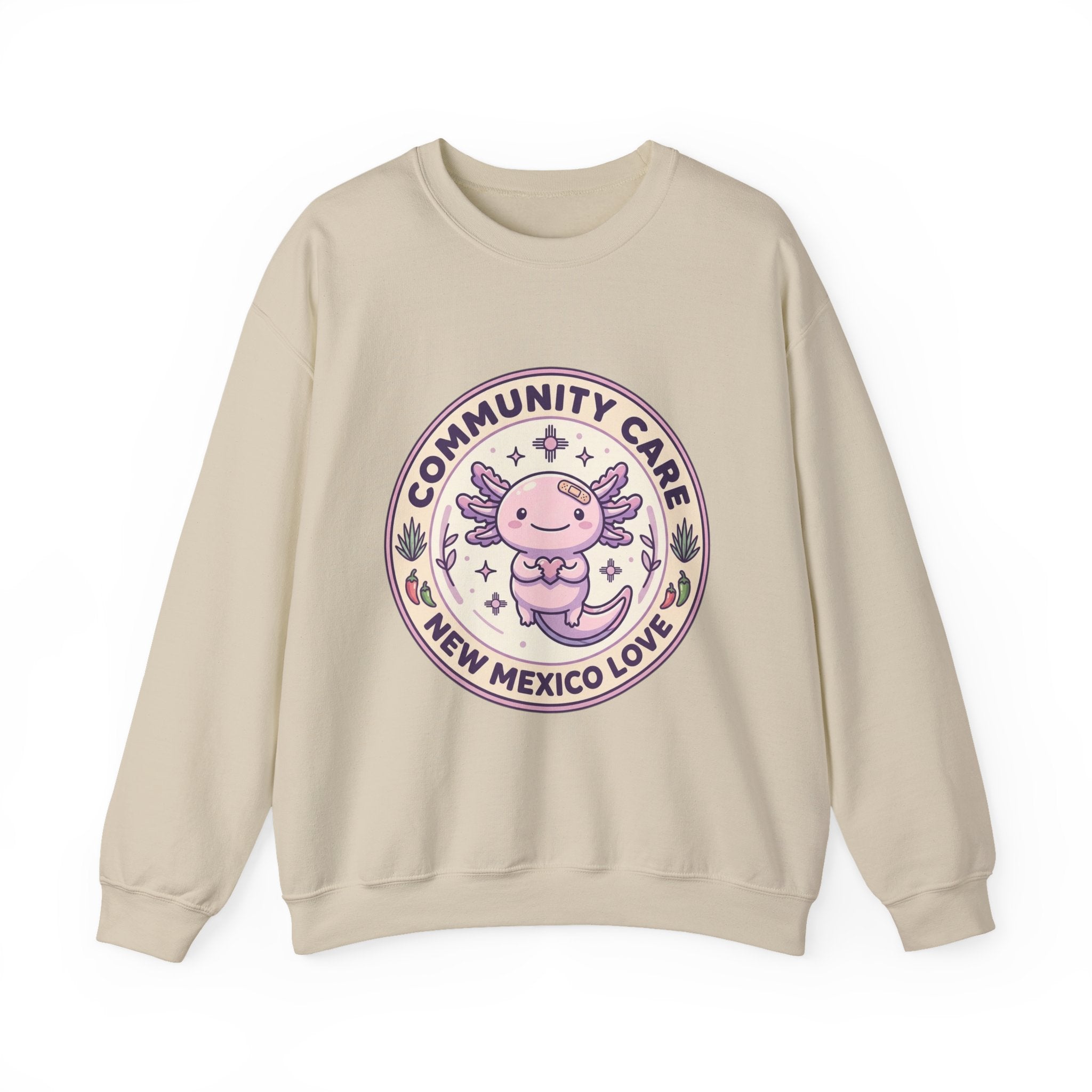 Community Care Axolotl Crewneck Sweatshirt | People Over Profit, Values-Led Apparel