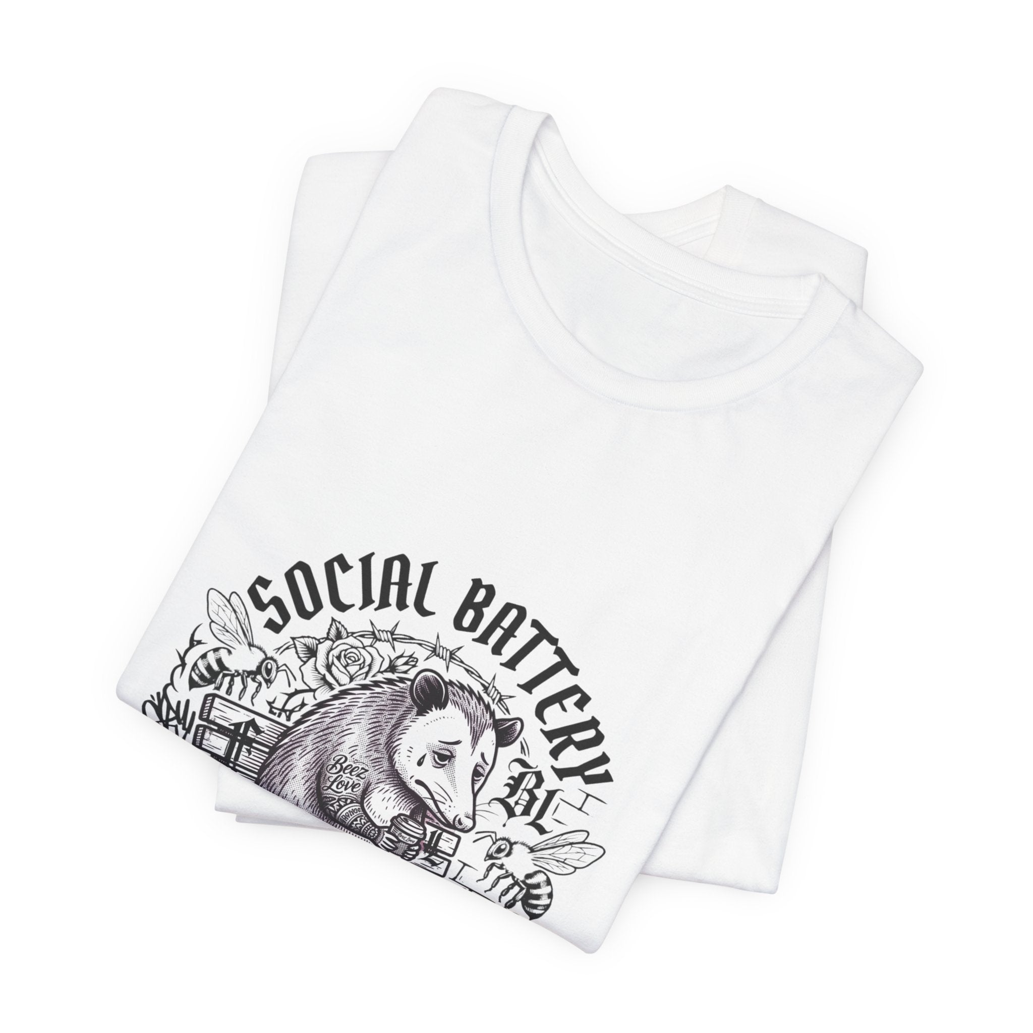 Social Battery Sloth Tee | Anxious Animal Humor, Introvert Shirt