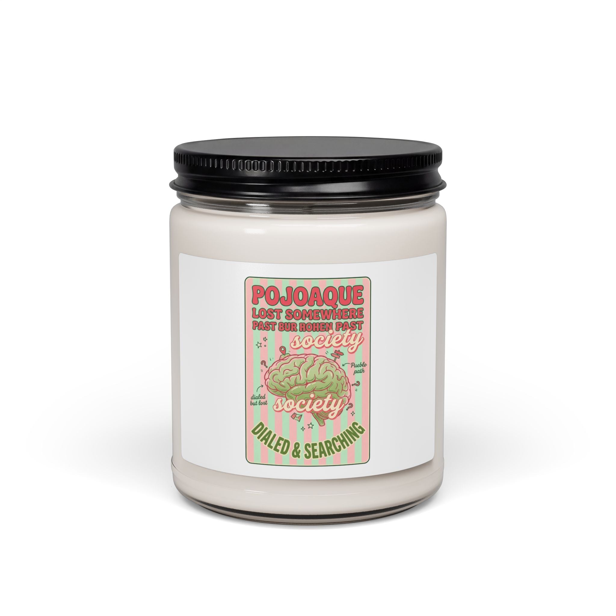 Matcha Aesthetic Soy Candle, 9oz | Green Pink Café Vibes