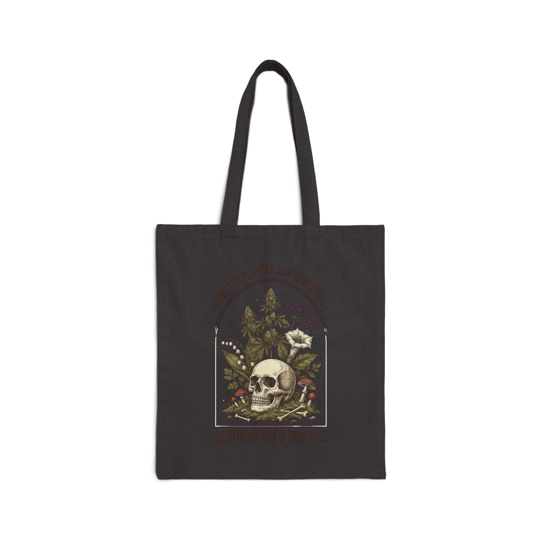All Plants Are Edible Skull Botanical Tote | Vintage Botanical, Dark Nature Humor