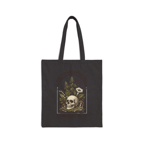 All Plants Are Edible Skull Botanical Tote | Vintage Botanical, Dark Nature Humor