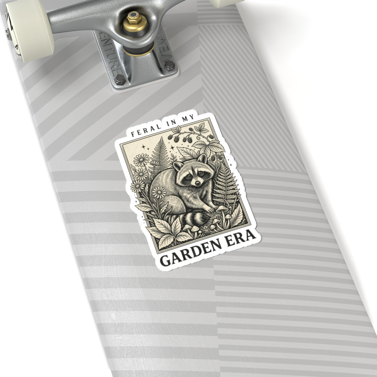 Feral Raccoon Botanical Sticker | Feral Raccoon Aesthetic, Wilderness Celestial