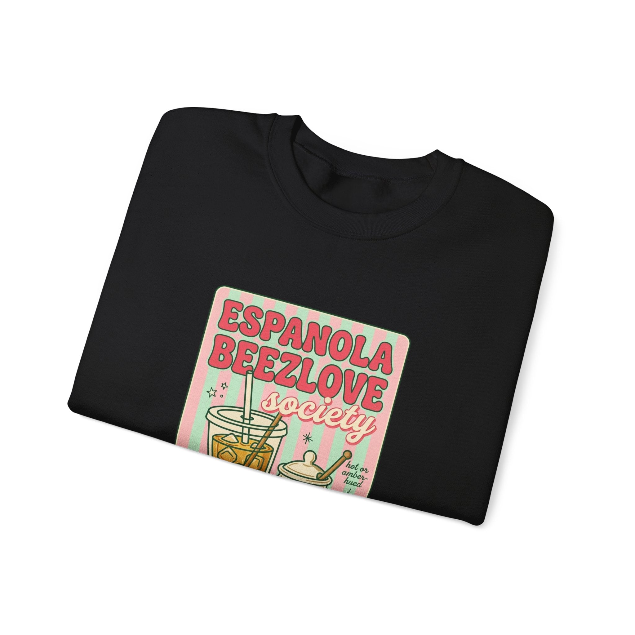 Matcha Latte Club Crewneck | green pink café aesthetic, whisk & mug graphic