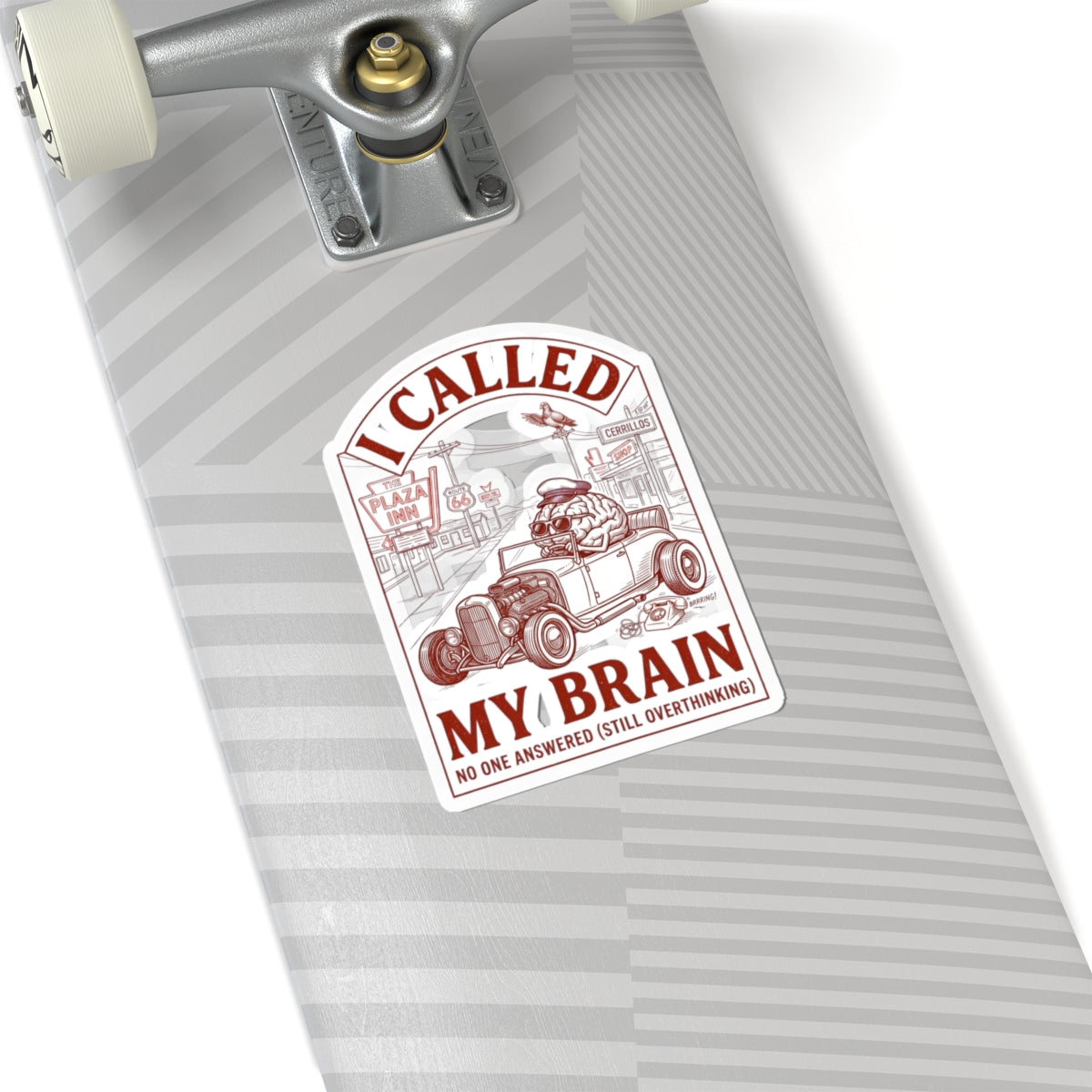 I Called My Brain Sticker | Anxious Animal Humor, Overthinking Vinyl Kiss-Cut