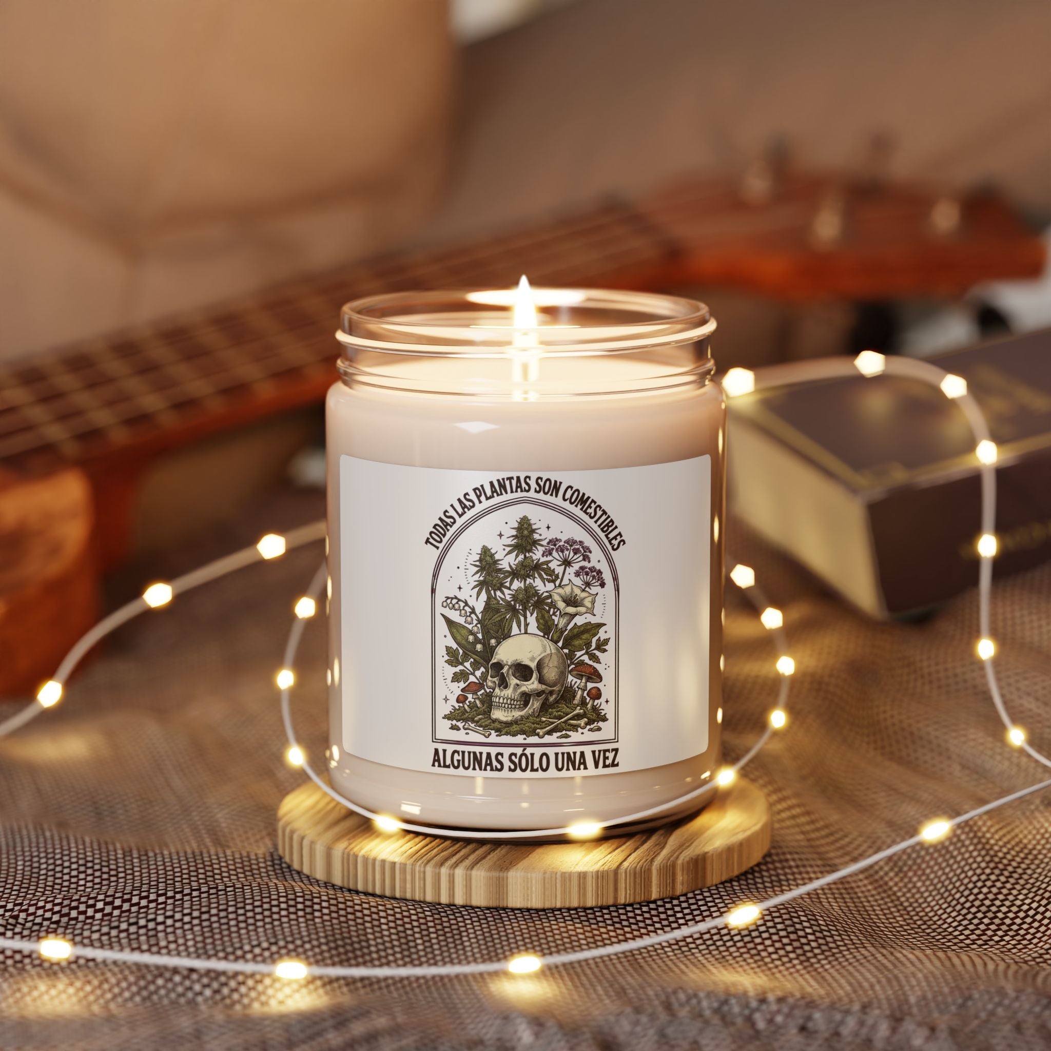 All Plants Are Edible Soy Candle | Botanical Skull, Dark Nature Humor