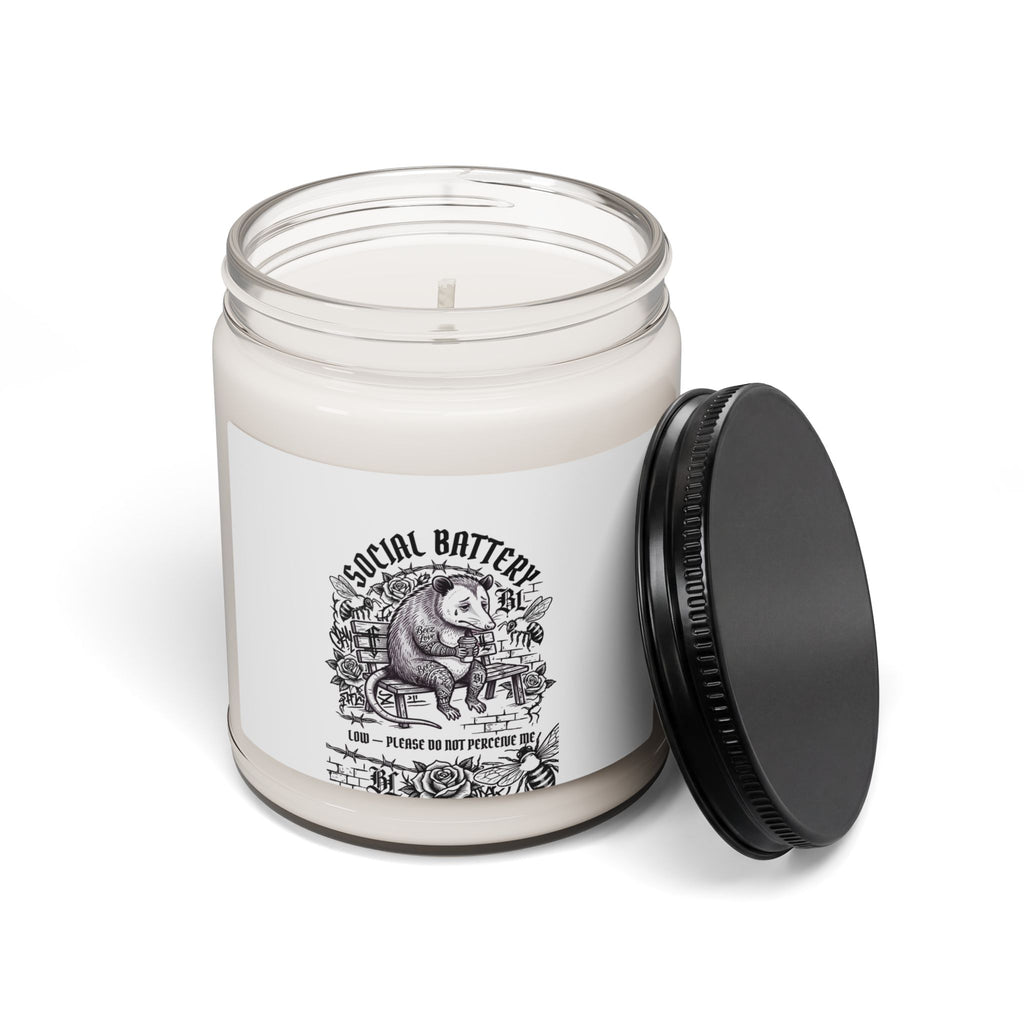 Social Battery Animal Anxiety Candle, Anxious Animal Humor, Soy 9oz