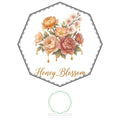 Octagon Shaped Glass Award (Engraving)