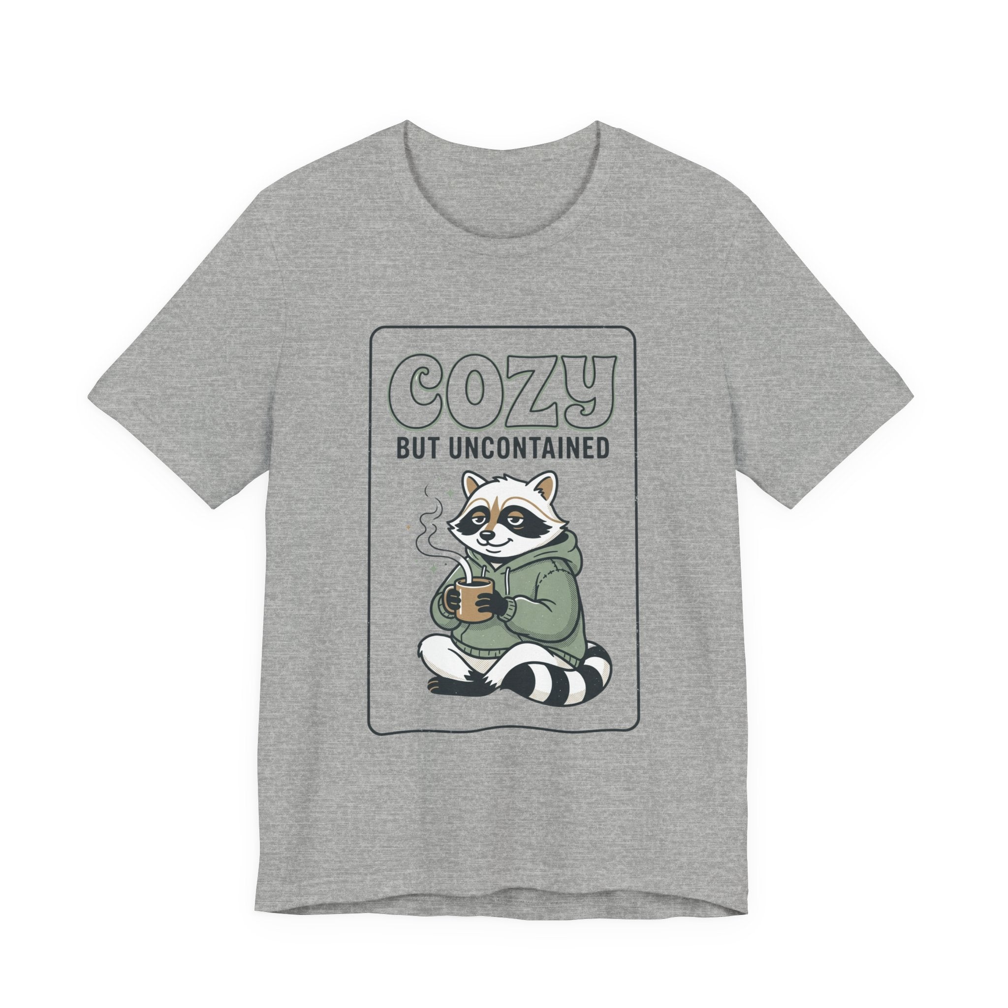 Cozy But Uncontained Raccoon Tee | Feral Raccoon Aesthetic, Celestial Wilderness