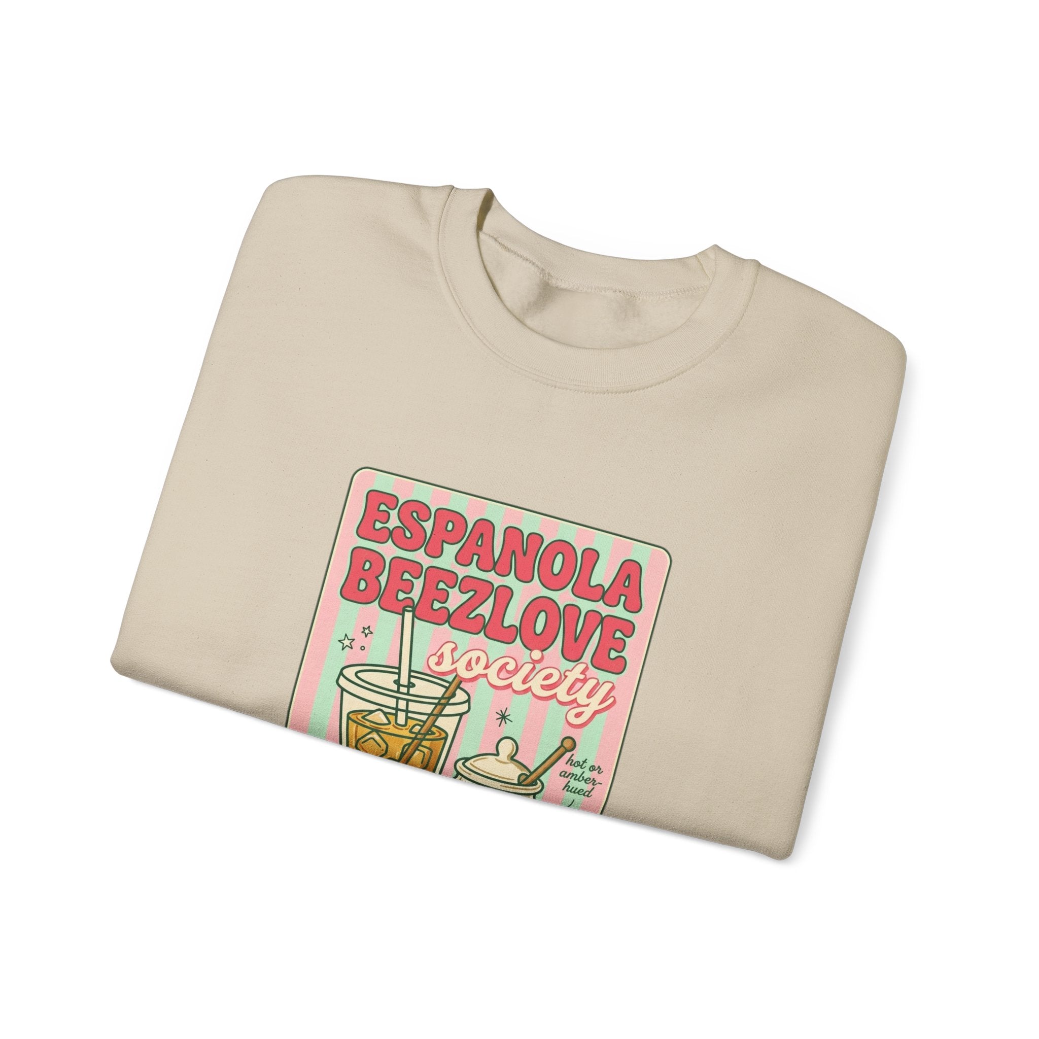 Matcha Latte Club Crewneck | green pink café aesthetic, whisk & mug graphic