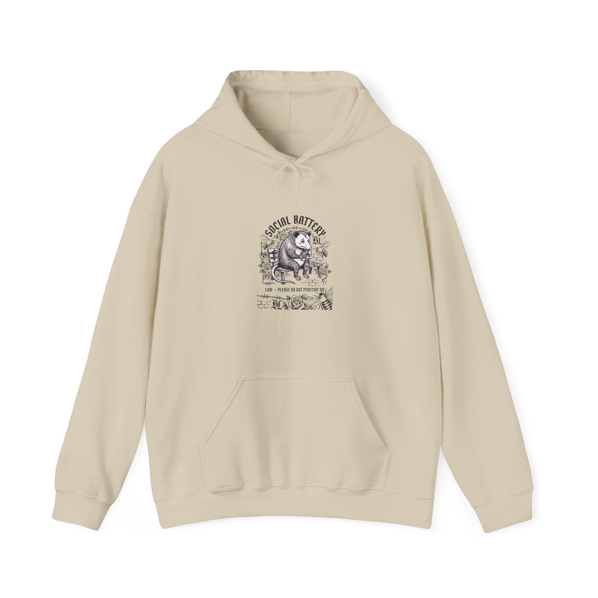 Anxious Animal Cartoon Hoodie | Cute Anxiety Humor Sweatshirt