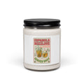 Matcha Cafe Illustration Candle | Soy 9oz, Green Pink Aesthetic