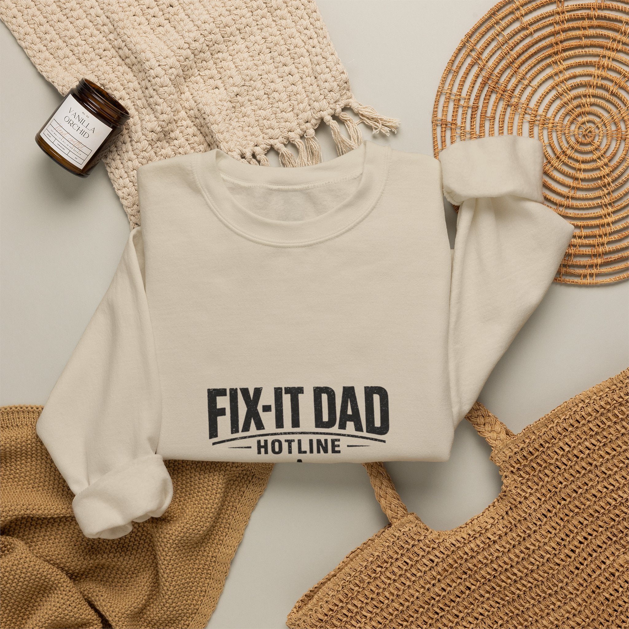 Fix-It Dad Hotline Sweatshirt | Dad Identity, Vintage Typography