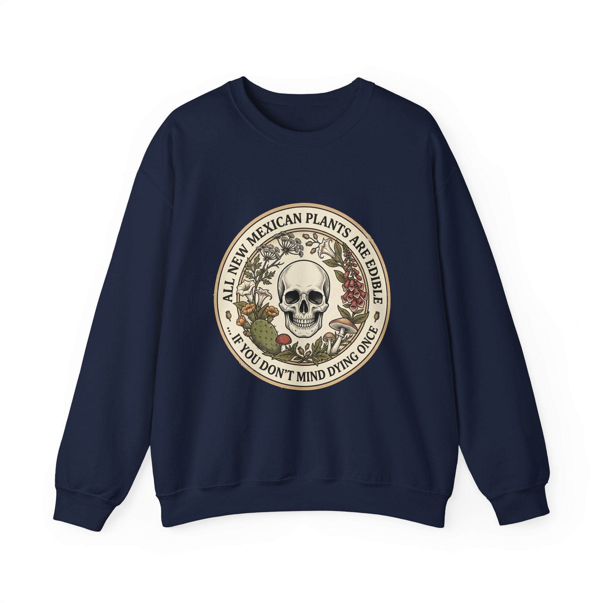 All Plants Are Edible Skull Botanical Sweatshirt | Vintage Botanical, Forager Humor