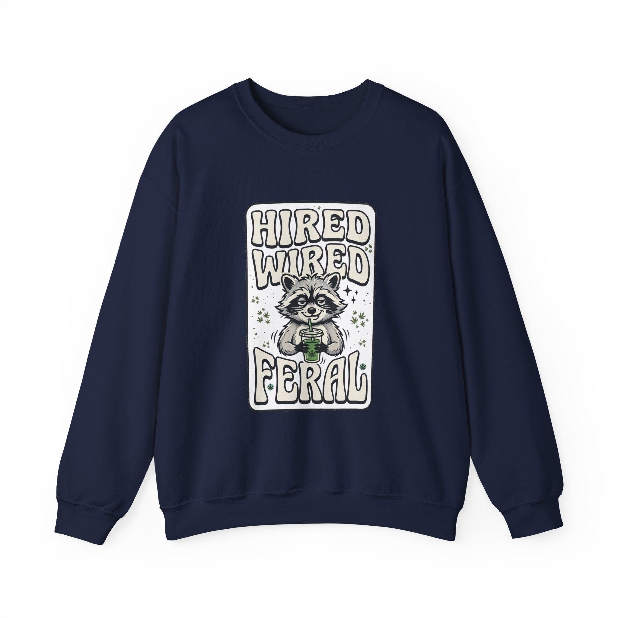 Feral Raccoon Graphic Sweatshirt | Cosmic Wilderness, Nocturnal Trash-Panda Aesthetic