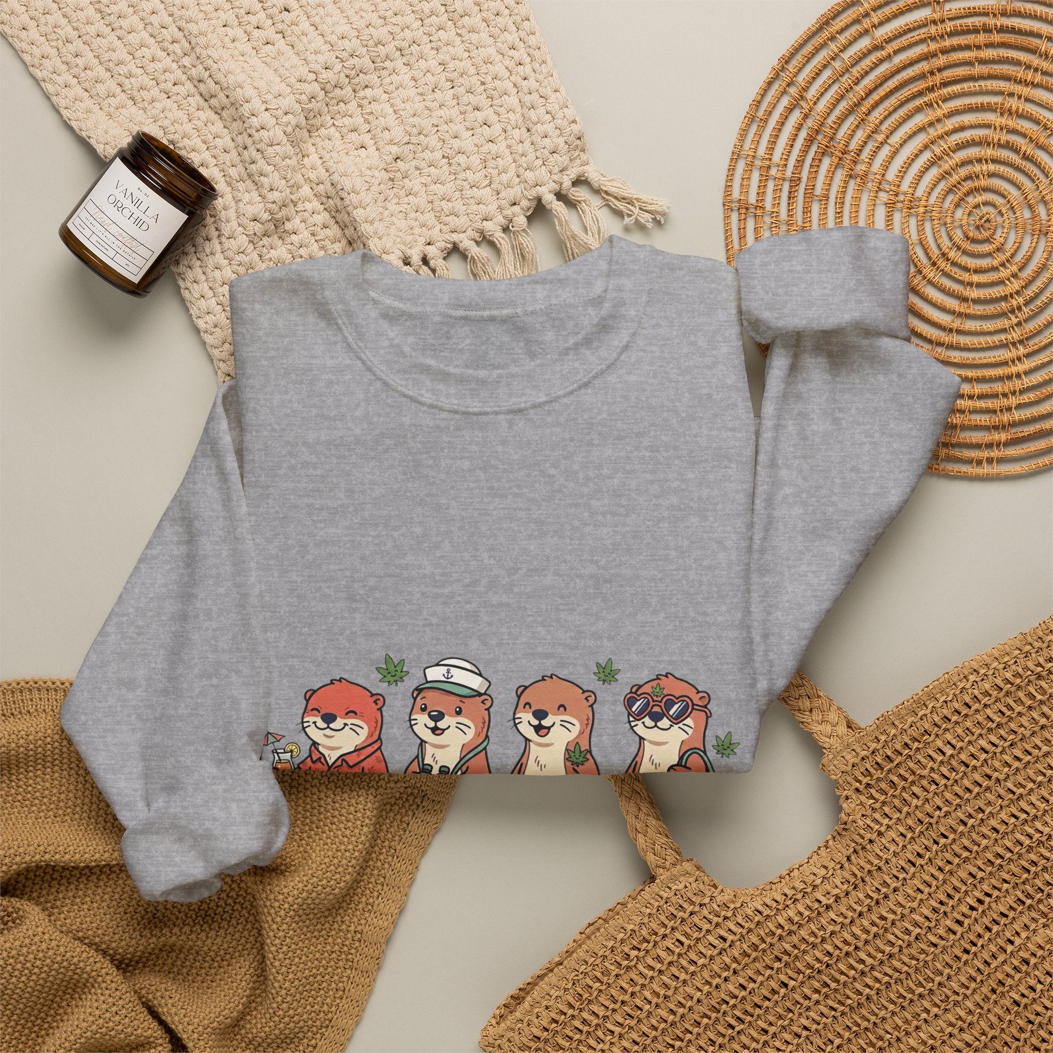 Don't Panic It's Organic sweatshirt | Cruise Vacation, Nautical Otter Crew