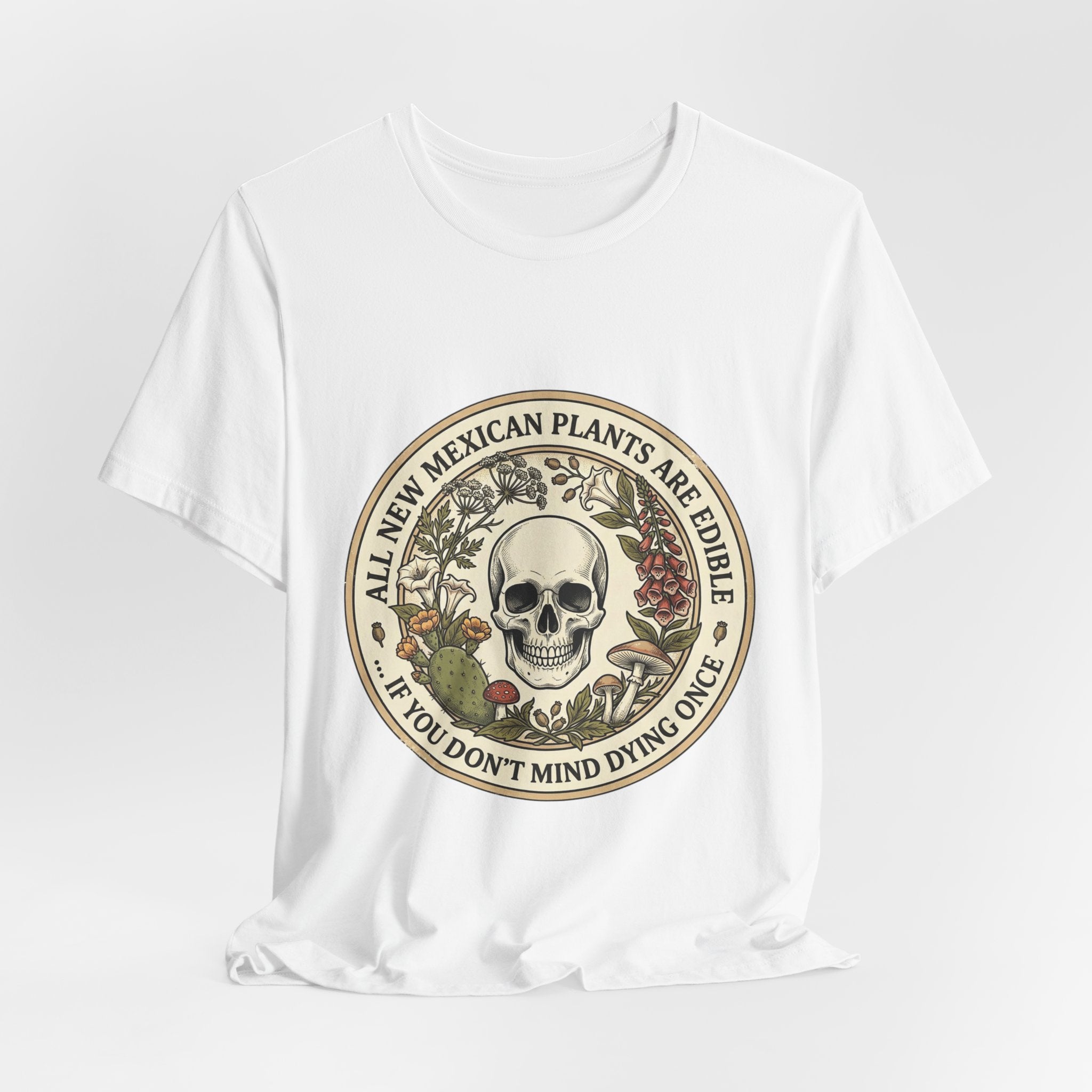 All Plants Are Edible Skull Botanical Tee | Vintage Botanical, Forager Humor