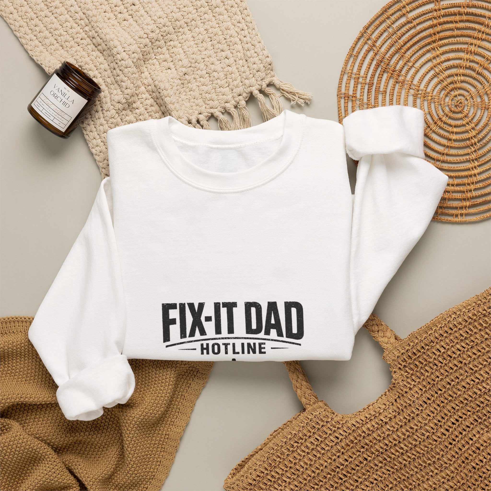 Fix-It Dad Hotline Sweatshirt | Dad Identity, Vintage Typography