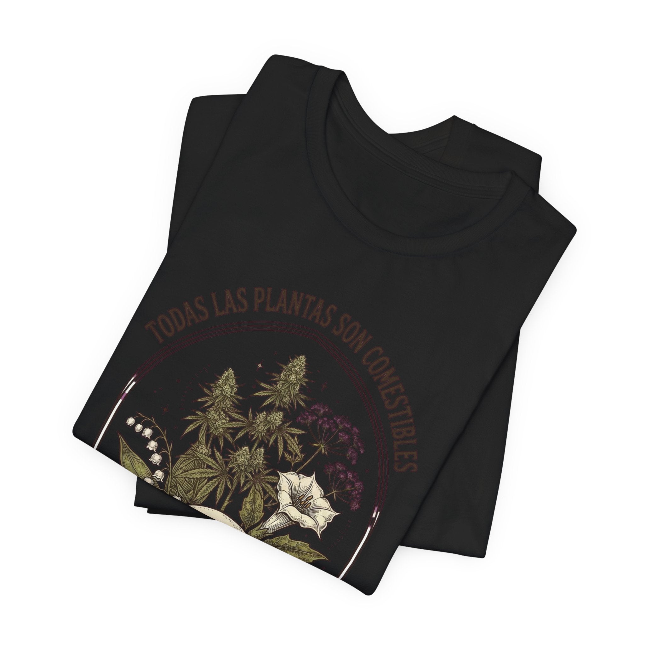 All Plants Are Edible Skull Botanical Tee | Dark Nature Humor, Forager Mycology