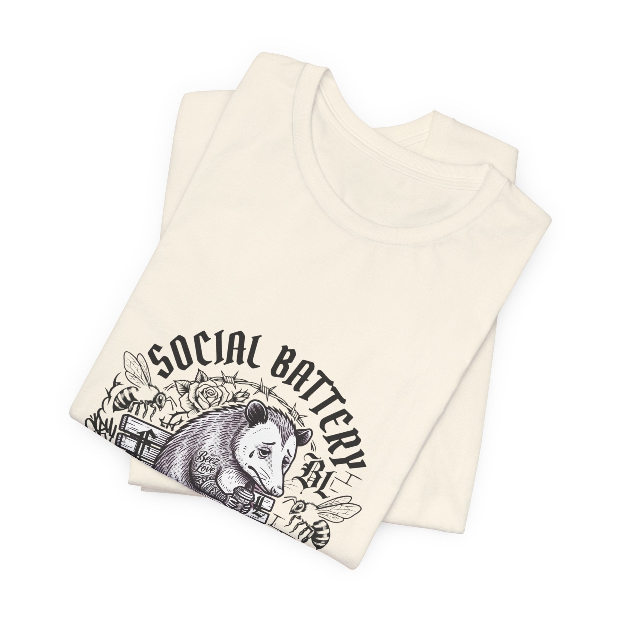 Social Battery Sloth Tee | Anxious Animal Humor, Introvert Shirt